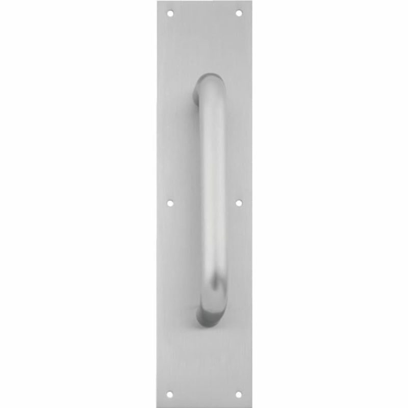 Ives Satin Stainless Steel 8″ Ctc 1″ Dia Pull Plate 16 X 4″