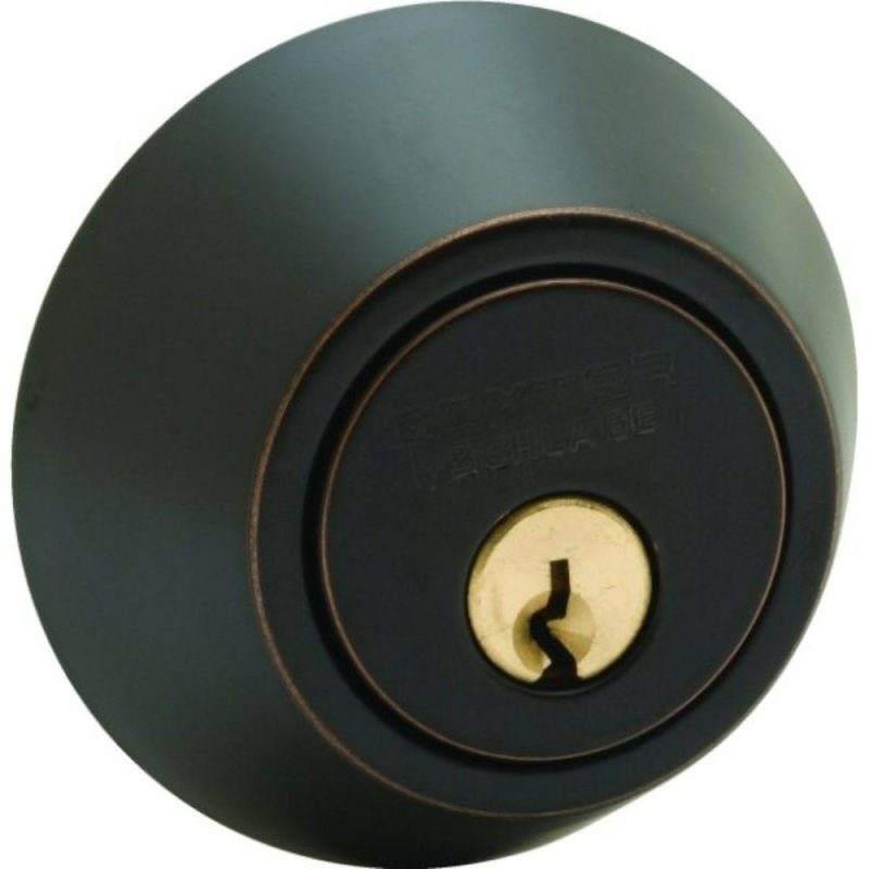 J Series Single Cylinder Deadbolt, Aged Bronze