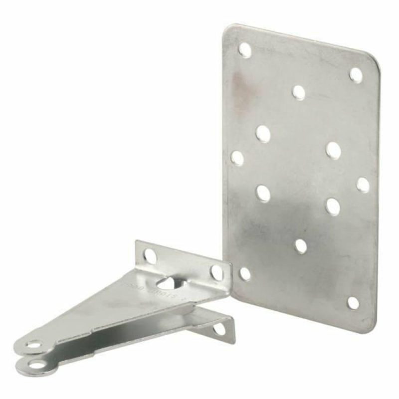 Jamb Bracket W/plate, 2-1/2in X 4-1/16in, Stl Constrt, Mill