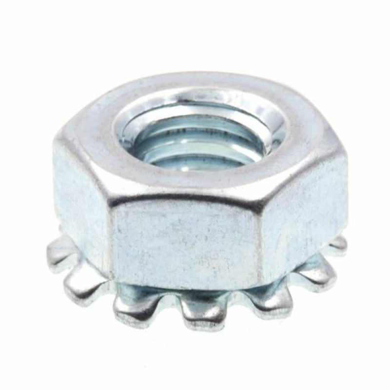 K-Lock Nuts With External Tooth Washer, Zc, Package Of 50