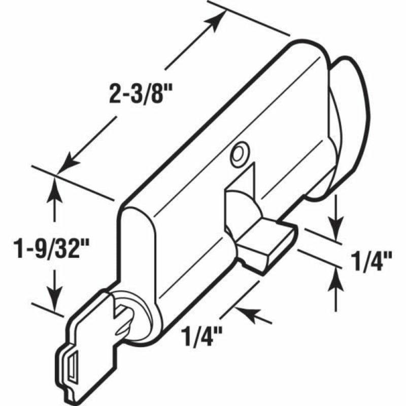 Key Cylinder W/thumbturn, Solid Brass Construction, Polished Brass