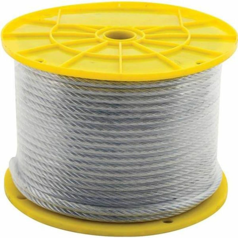 Kingchain 1/16 In. X 500 Ft. 7×7 Construction Reeled Galanized Steel Aircraft Cable