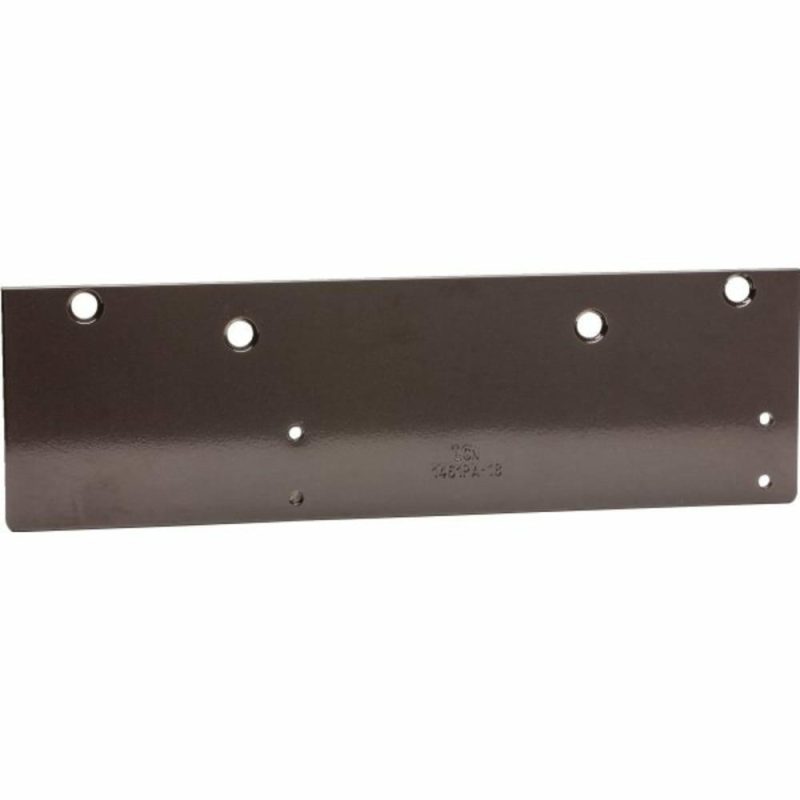 Lcn Dark Bronze Narrow Top Rail Door Plate 2-1/2