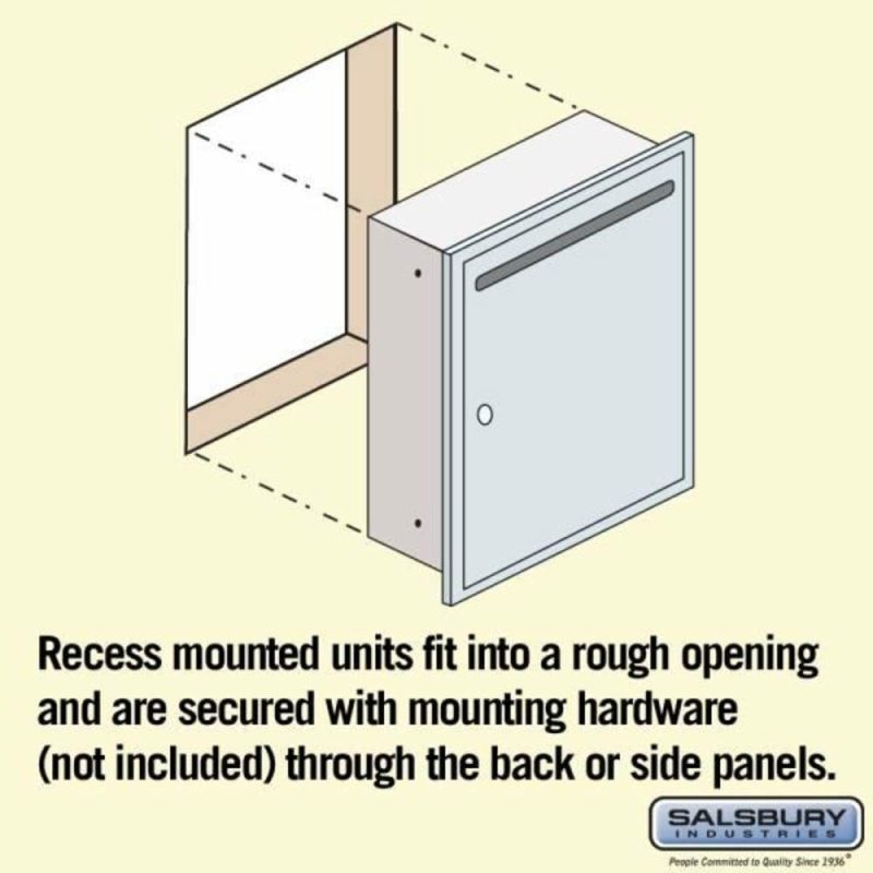 Letter Box Standard Recessed Mounted Aluminum Usps Access