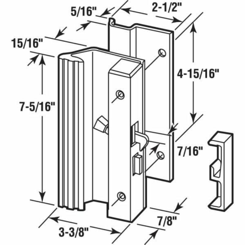 Low Profile/low Base Alum Latch Handle