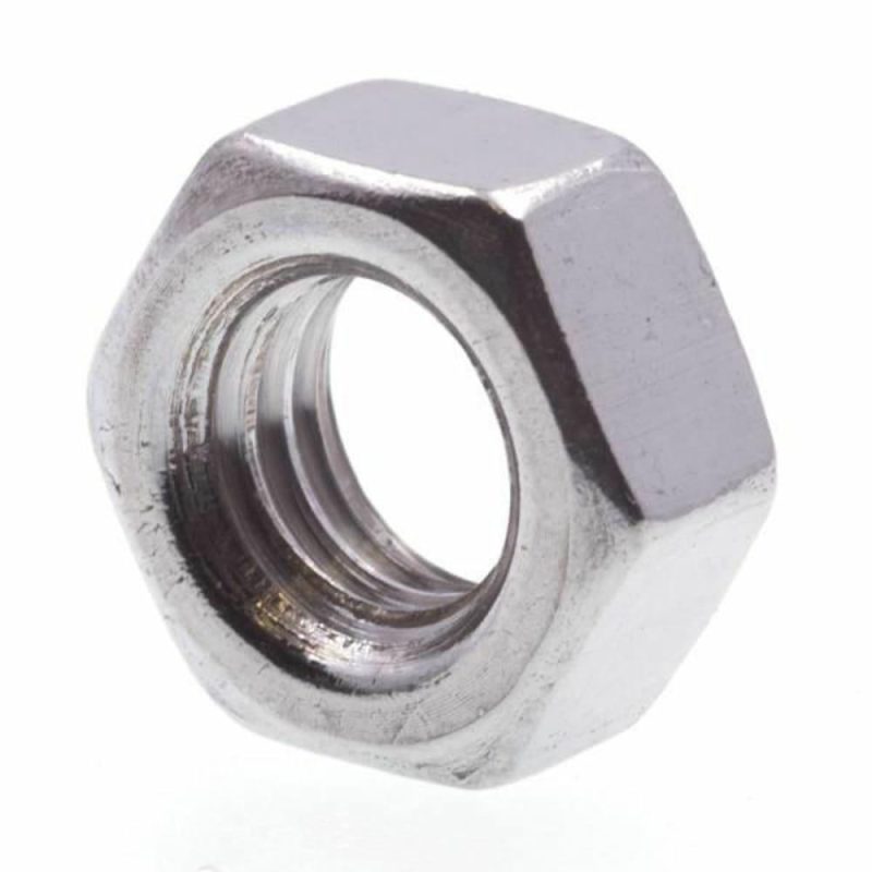 Machine Screw Hex Nuts, Met, Grade A2-70 Ss, Package Of 25