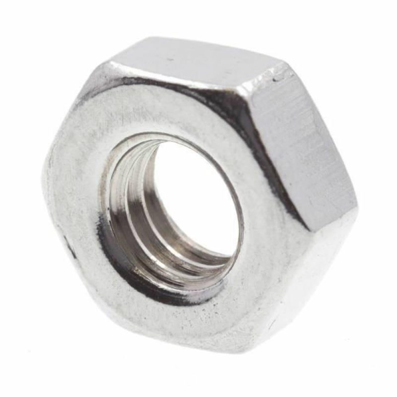 Machine Screw Hex Nuts, Met, M4-0.70, Grade A2-70 Ss, Package Of 25