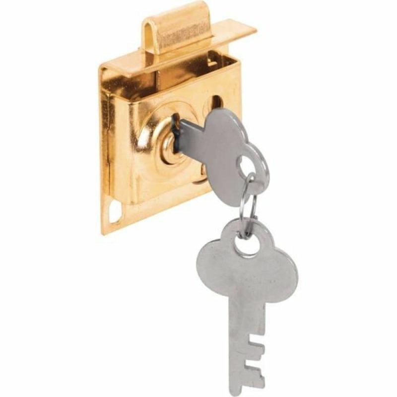 Mail Box Lock, Keyed, 5/16 In. Bolt, Brs Plated