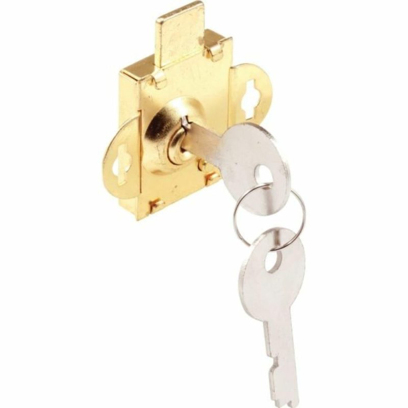 Mailbox Lock, 1/2″ Bolt, Brass-Plated