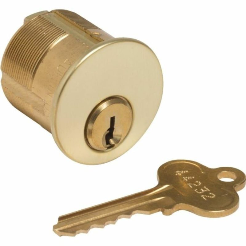 Mortise Cylinder – 5-Pin Drilled 6 – Brass – Std Cam – 9 – Kd – 1-1/8