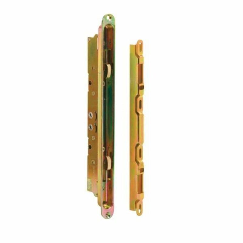 Multi-Point Mortise Latch And Keeper, 12 In. Mt Holes.