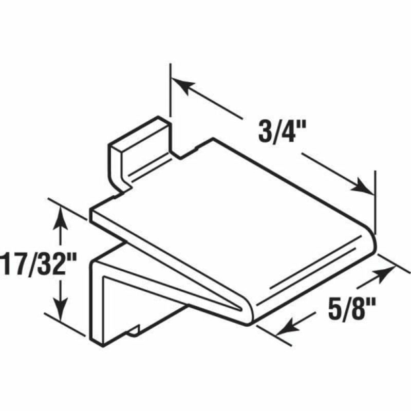 Nkl Metal Strip Lock Style Shelf Brkt , Knape And Vogt Package Of 8