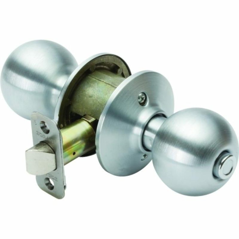 Orbit F Series Knob, Privacy, Grade Aaa, Satin Chrome