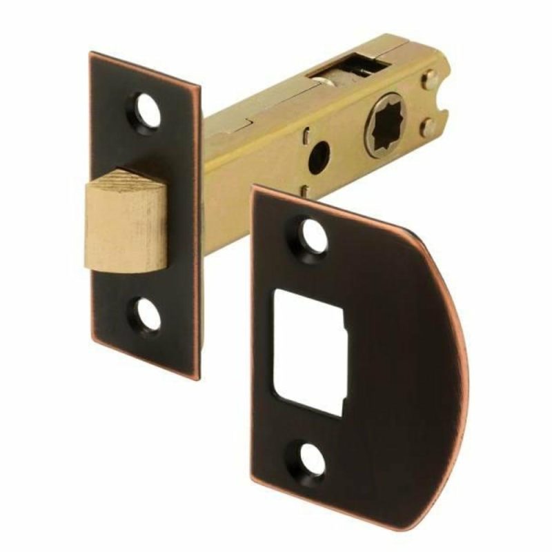 Passage Door Latch, 9/32 In. & 5/16 In. Square, Classic Bronze