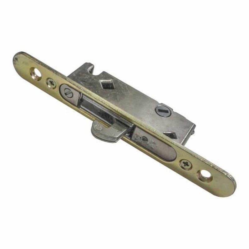 Patio Door Mortise Lock, With 45 Degree Keyway And Rounded Faceplate