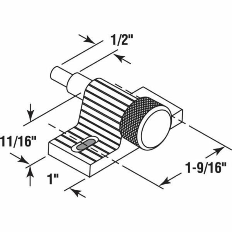 Patio Zinc Twist-In Slid Dr Lock