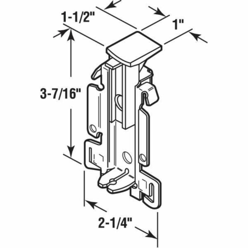 Plastic Top Guide Sliding Mirror Door Assembly, Acme, Package Of 2