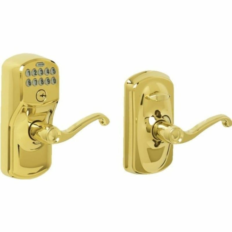 Plymouth Keypad Entry With Flex-Lock, Brass