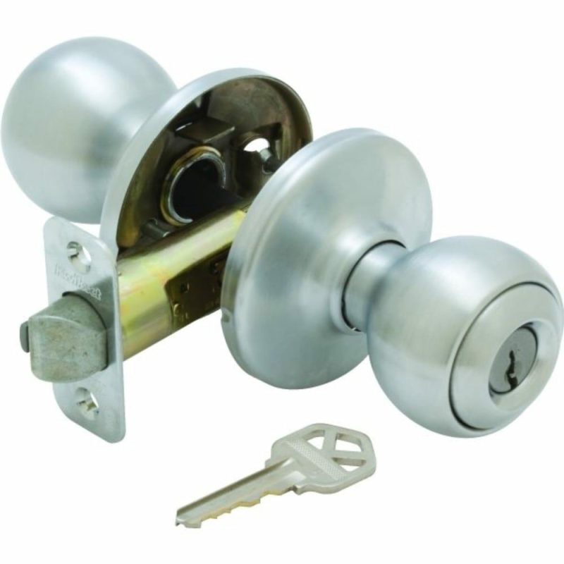 Polo Storeroom Lock, Satin Chrome