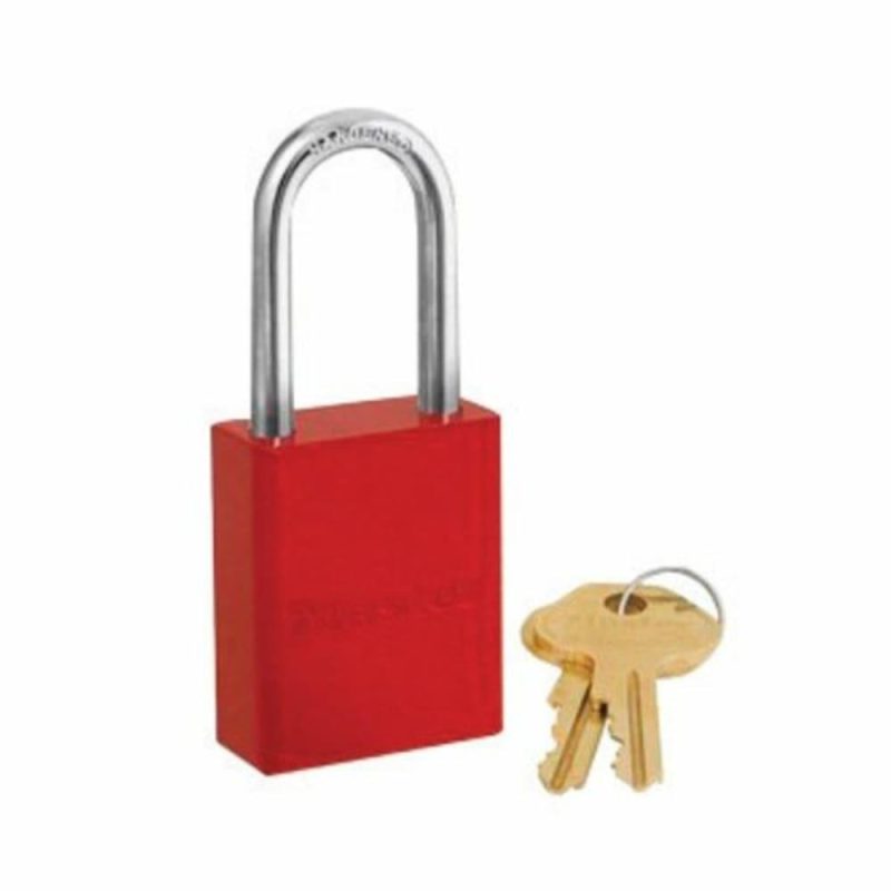 Red 1 9/16″ X 1 15/16″ Aluminum Safety Lockout Padlock