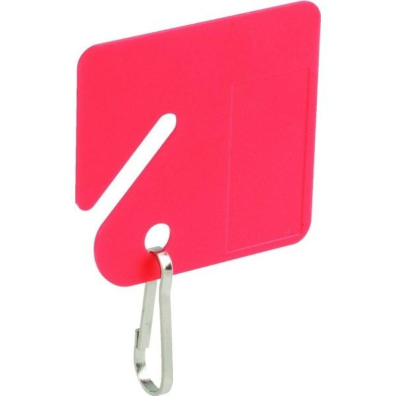 Red Plastic Key Tags Package Of 20