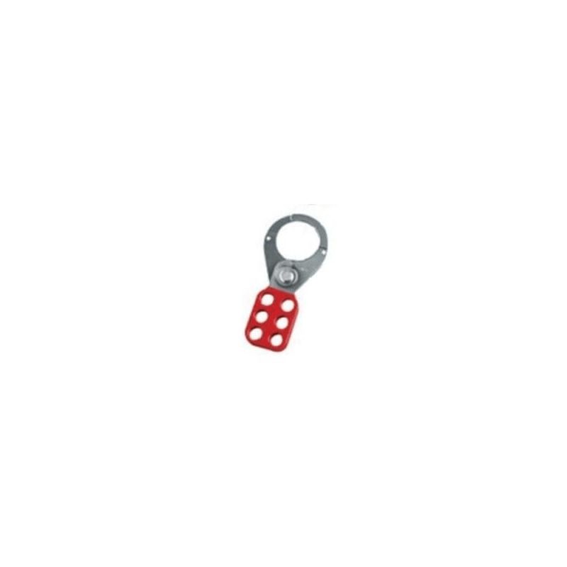 Red Vinyl Coated High Tensile Steel Lockout Hasp With 1-1/2″ Jaw