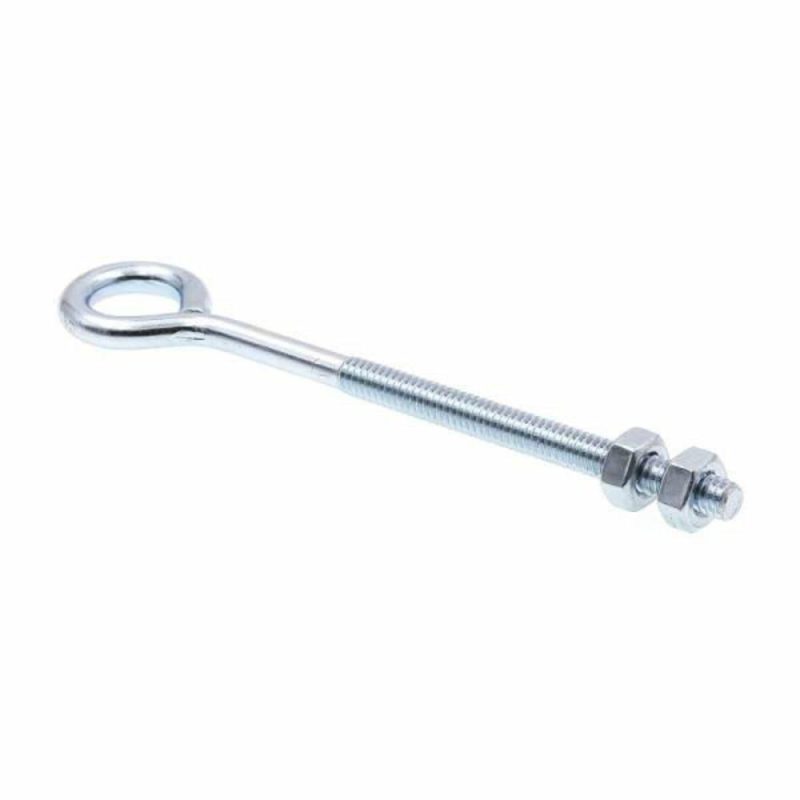 Round Bend Screw Hooks, . 5 In.,zinc, Package Of 10