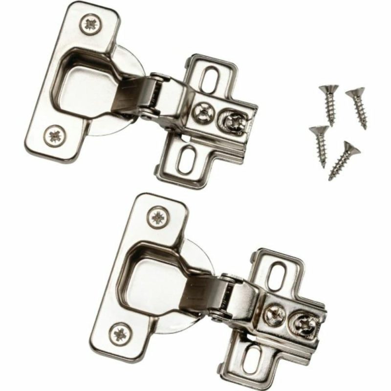 Self-Closing Concealed Hinge, 1/2 Inch Overlay 120 Degree Package Of 2