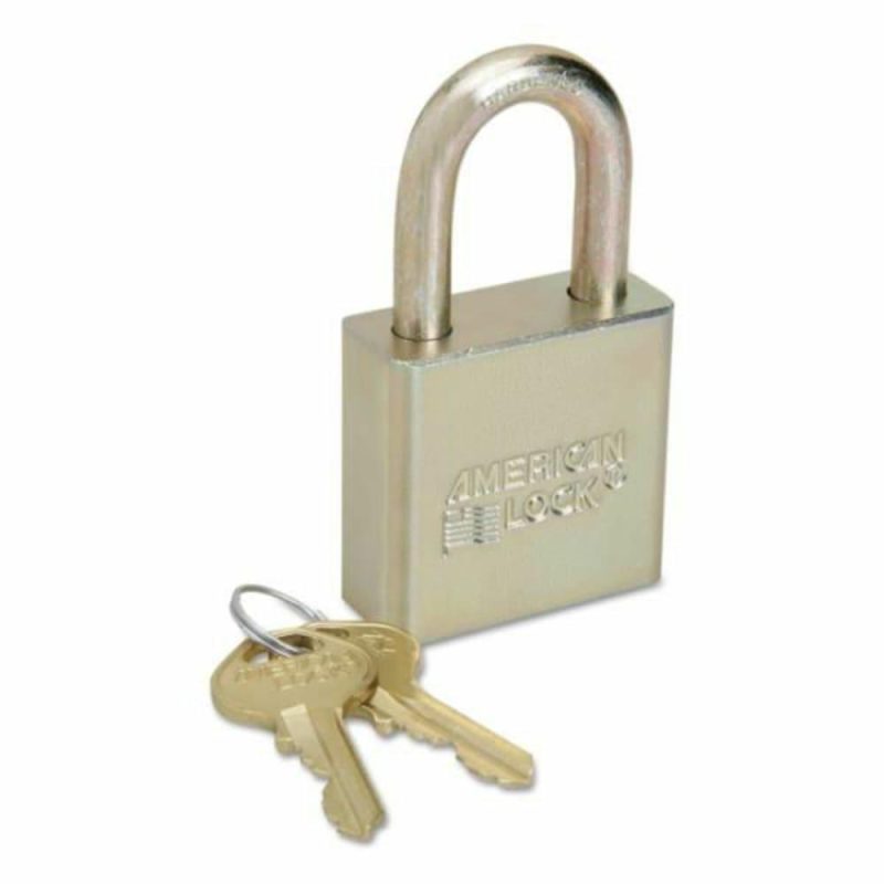 Skilcraft Padlock Without Chain, 1-1/8 Shackle Height, Keyed Different