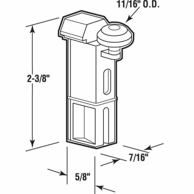 Slide Screen Dr Top Roller Assy, Hilite, Package Of 2