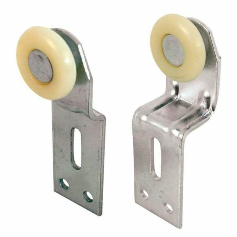 Sliding Closet Door Roller Kit 1″ Nylon Wheels.  Front Offset 1/4″.  Back Offset 3/4″ Package Of 2