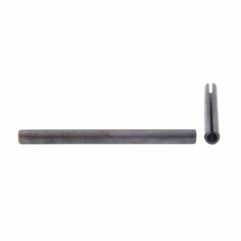 Slotted Spg Pins, 1/8 In. X 1-, Plain Stl, Package Of 25