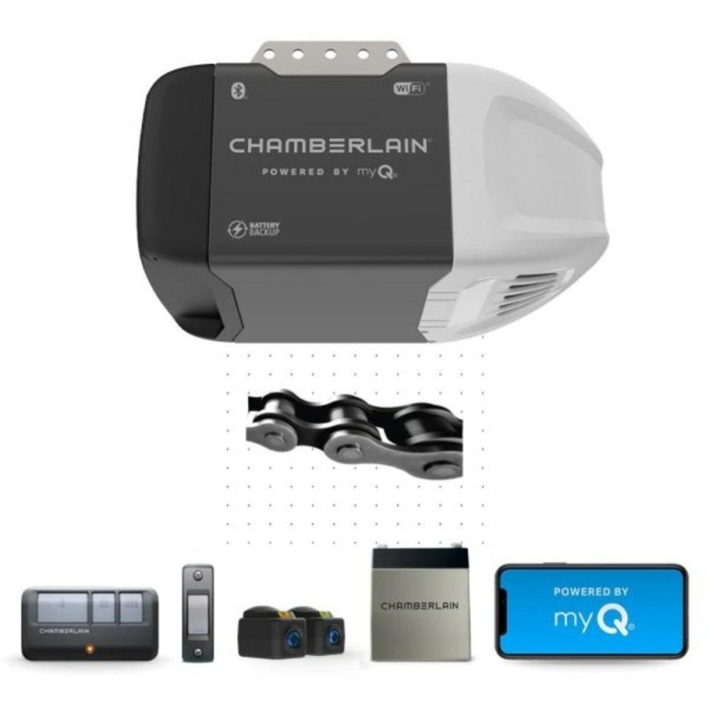 Smart Garage Opener With Battery Backup, Dc Chain Drive, C2212t