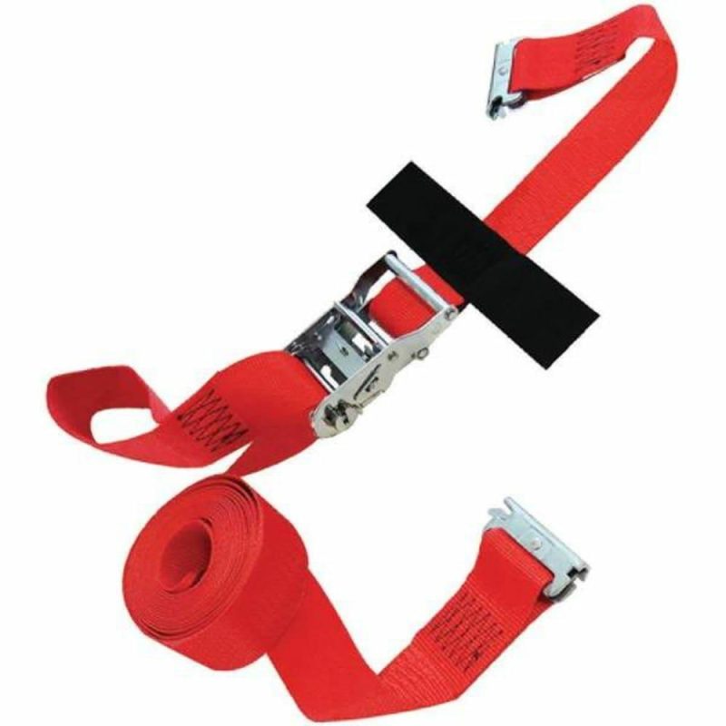 Snap-Loc 20 ft. x 2 in. Red Logistic Ratchet E-Strap w/ Hook and Loop Fastener