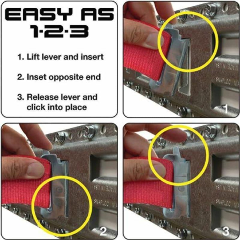 Snap-Loc 20 ft. x 2 in. Red Logistic Ratchet E-Strap w/ Hook and Loop Fastener