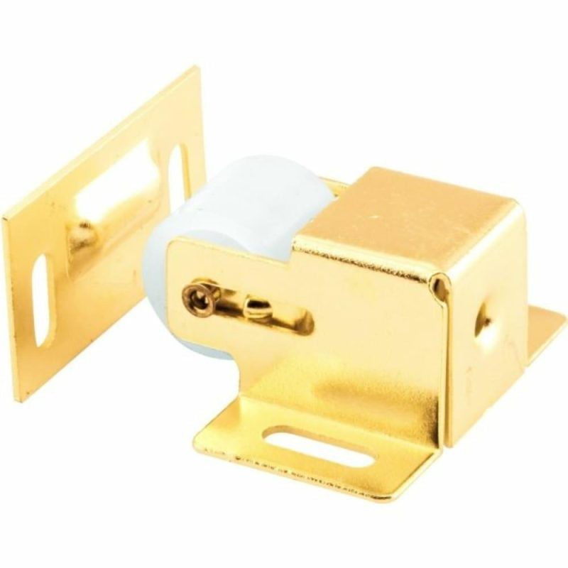 Steel 1-3/4″ Closet & Cabinet Roller Catch, Brass Plated, Pack Of 2