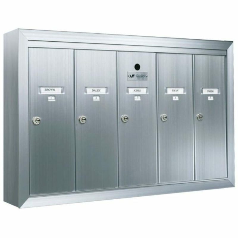 Surface Mount Vertical 5-Door Mailbox