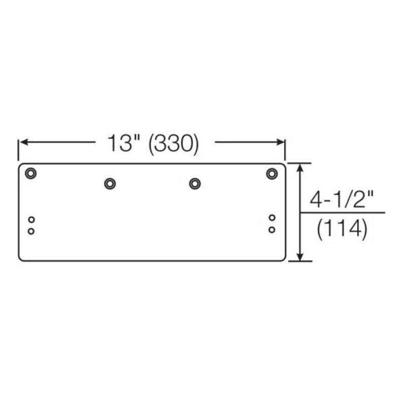 Top Rail Drop Plate, 689 Painted Aluminum Finish