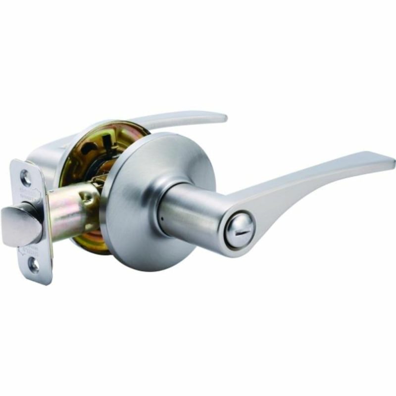 Tv20s30 Contemporary Wave Privacy Lever, 1.375 To 1.75″ Backset, Satin Nickel