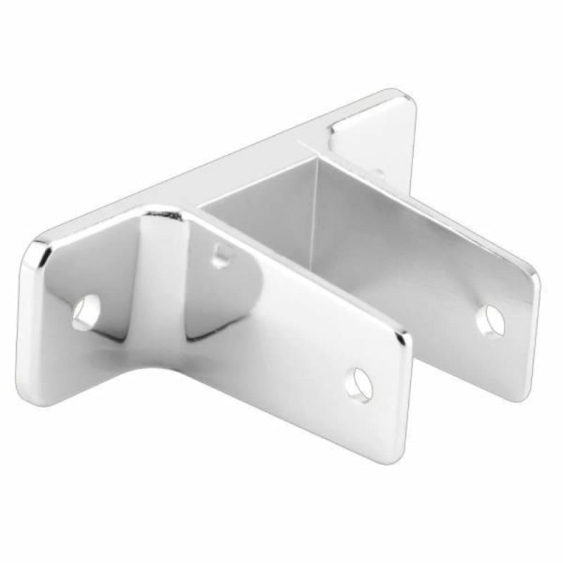 Two Ear Wall Bracket, For 1-1/4 In. Panels, Zinc Alloy, Chrm