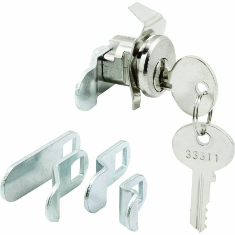 Universal Mailbox Lock, 5-Cam, Clip-On Cylinder