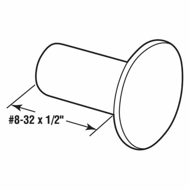 Unslotted Barrel Nut, #8-32 X Stl Const, Chrm Plated, Package Of 100