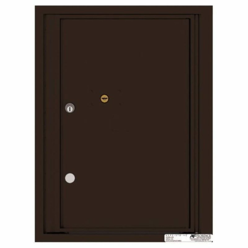 Versatile 4c Mailbox, 6 High Suite, 1-Parcel Locker, Brown