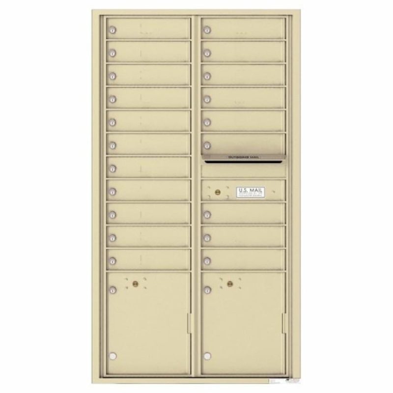 Versatile 4c, Max Height Suite, 20 Mailboxes, 2 Parcel Lockers, 1 Outgoing Beige