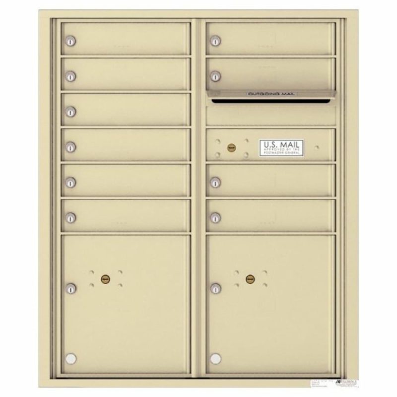 Versatile Beige, Ada Max Height Suite, 10 Mailboxes, 2 Parcel Lockers 1 Outgoing