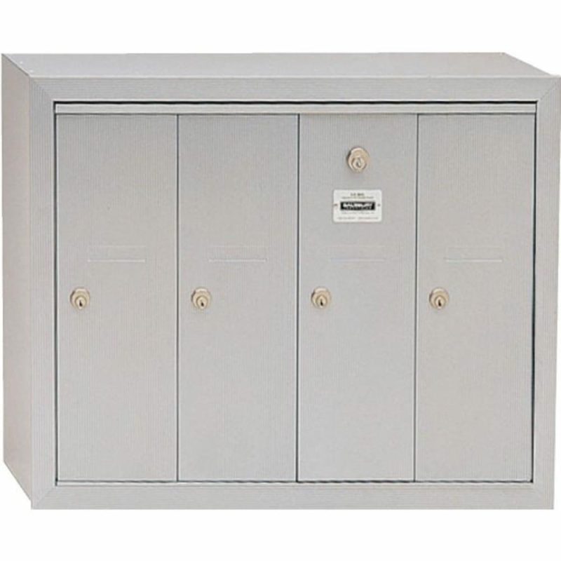 Vertical Mailbox – 4 Doors – Aluminum