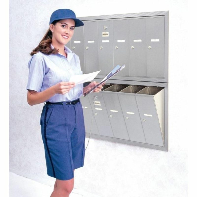 Vertical Mailbox – 7 Doors – Silver