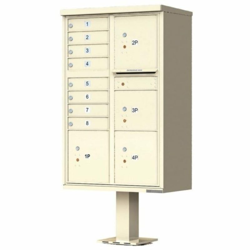 Vital™ Cluster Box Unit, 8 Mailboxes + 4 Parcel Lockers, Sand Stone