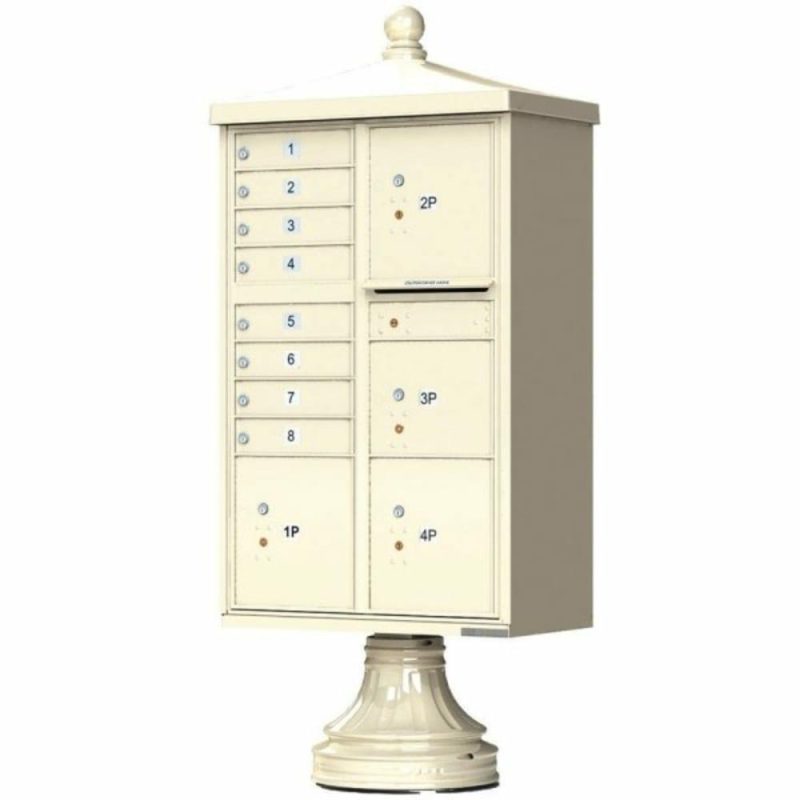 Vital™ Cluster Box Unit Traditional 8 Mailboxes + 4 Parcel Lockers, Sand Stone