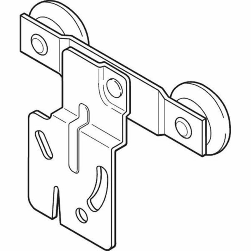 Wardrobe Bi-Pass Door Roller, Front Tandem 7/8″ Roller 1/4″ Stanley Package Of 2